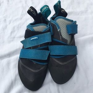 Scarpa origin climbing shoes.